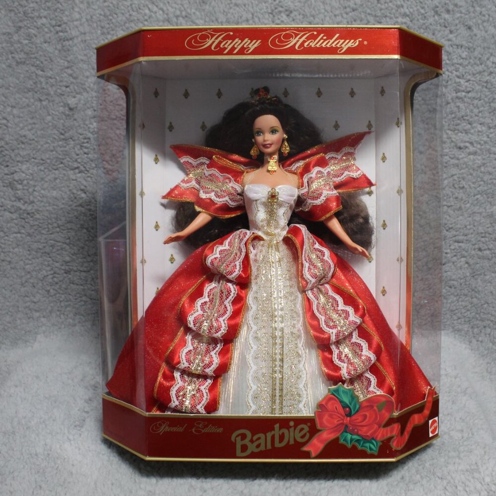 Holiday Barbie Special Edition 10th Annv. #1783 Red Lace Dress 1997 VTG. (NIB)